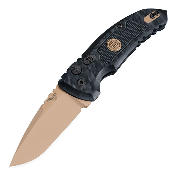 Hogue SIG A01-MicroSwitch Emperor Scorpion  Automatic Knife 2.75" Drop Point Plain Edge