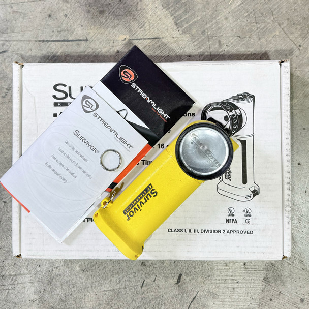 Streamlight Survivor Division 2 Xenon Flashlight, Yellow, No Charger, Open Box