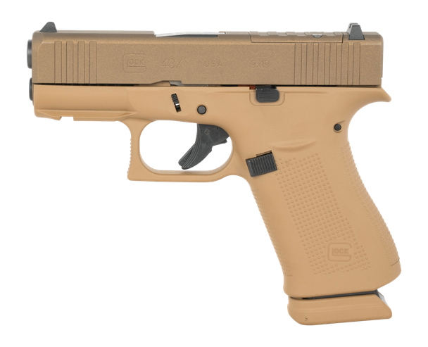 Glock UX4350204NR15ORDEBOT 43X MOS 9mm Pistol Cerakote Coyote
