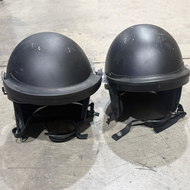 Super Seer Law Enforcement Riot Helmet w/ Broken Face Visor, Police Trade