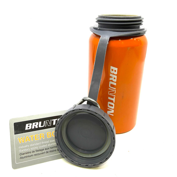 Brunton Wide Mouth Orange Hydration Bottle w/ Screw-On Drinking Cap, New/Old Stock