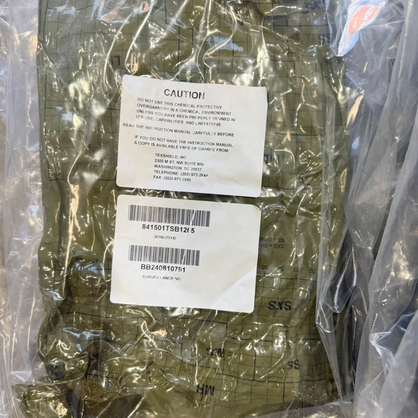 Law Enforcement NFR Chemical Protective Overgarment, Hammer Suit Coat, Never Issued, Police Trade