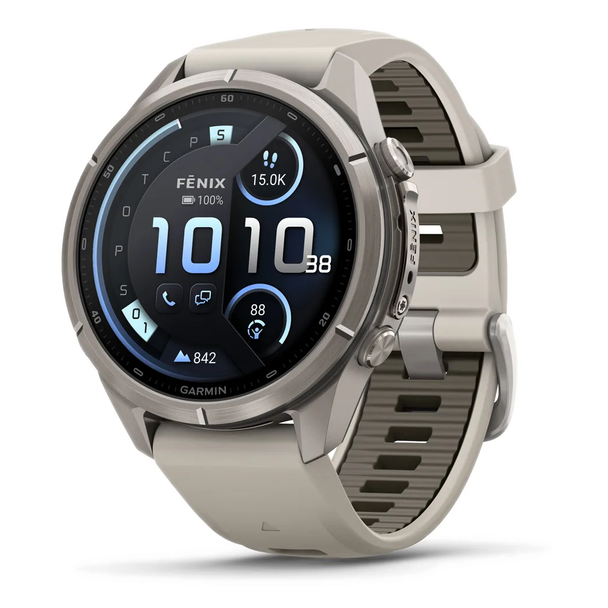 Garmin Fēnix 9 Pro Titanium with Fog Gray/Dark Sandstone 43mm InReach Smartwatch