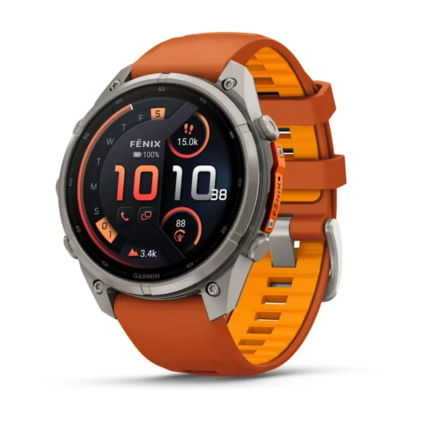 Garmin Fēnix 9 Pro Titanium with Autumn Orange/Spark Orange 47mm InReach Smartwatch