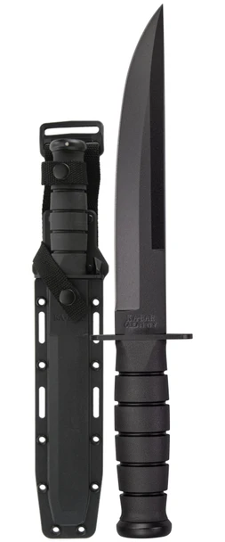 Ka-Bar Modified Tanto 8" Black Hard Shealth Straight Edge Knife