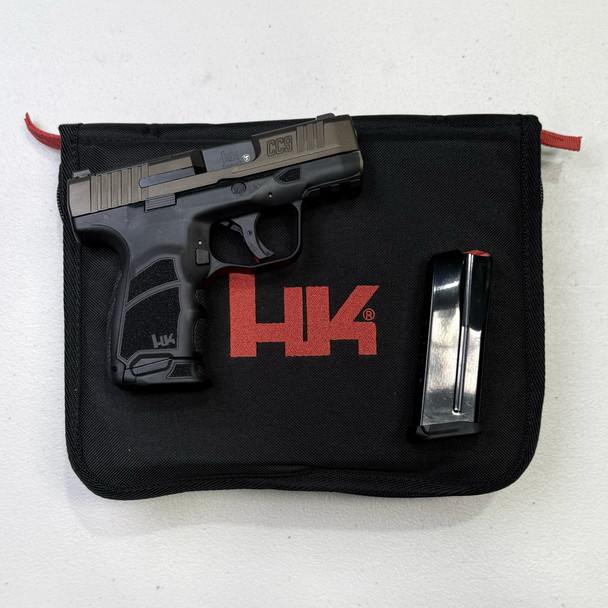 HK CC9 9mm Brown Pistol w/ 2 Magazines & Soft Case, Police Demo