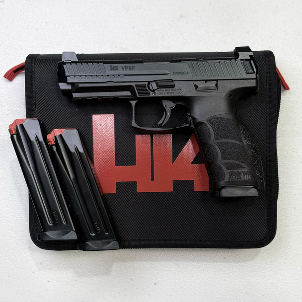HK VP9A1F 9mm Pistol w/ 3 17-Round Magazines & Soft Case, Police Demo