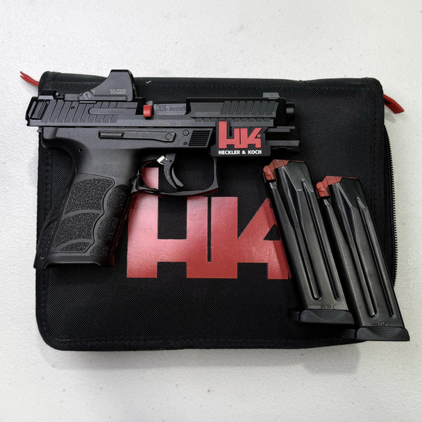 HK VP9A1K 9mm Pistol w/ Holosun SCS Optic, 2 Magazines & Soft Case, Police Demo