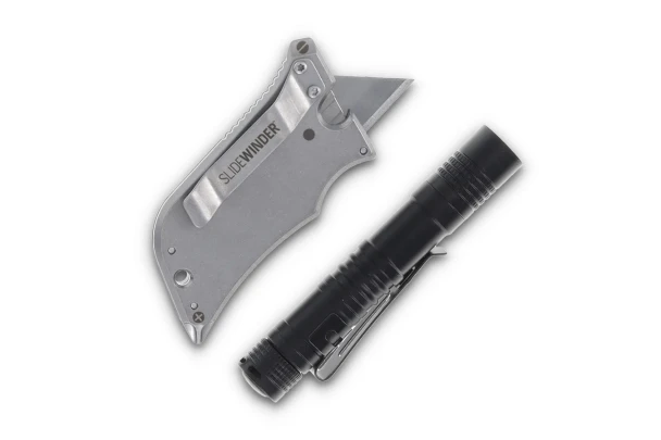 Outdoor Edge Slidewinder Knife and Pocket Flashlight