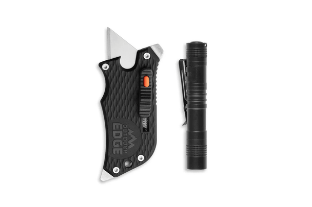 Outdoor Edge Slidewinder Knife and Pocket Flashlight