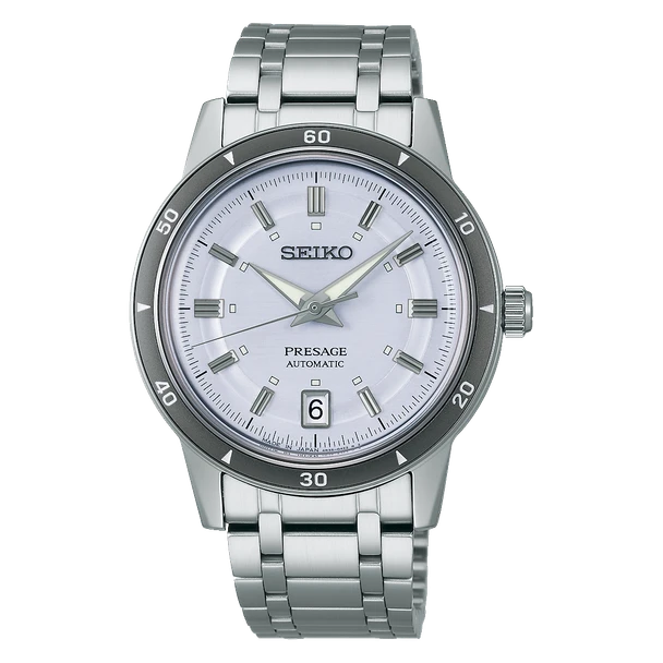 Seiko SRPL73 Men's Presage Style60's Silver Dial Watch 39.5mm