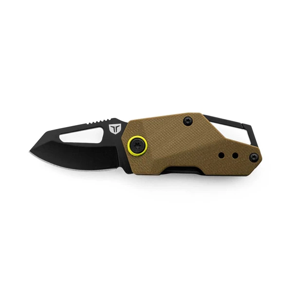 True Berm Keychain Flipper Black/Olive Pocket Knife