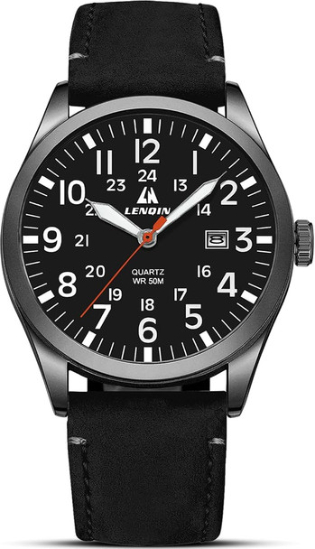Military Sport Analog Quartz Waterproof Black/Gun/Black Watch