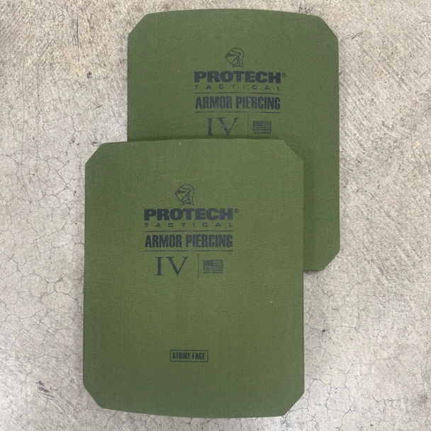 Protech Tactical 2115G 10x12 NIJ Level IV Armor Piercing Hard Armor Plates Set, Police Trade