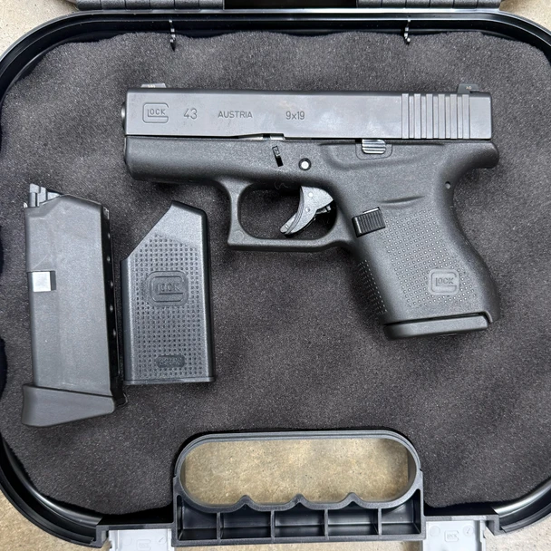 Glock 43 9mm Pistol w/ Two 6-Round Magazines, Police Trade