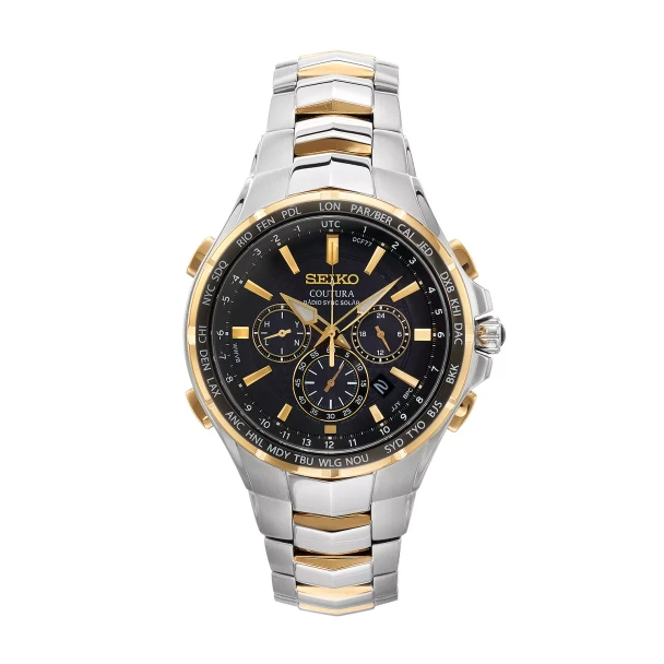 Seiko SSG010 Coutura Radio Sync Solar Chronograph Watch 44.5 mm