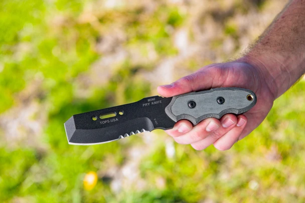 Tops Mini Pry Knife 3.5" Chisel Edge