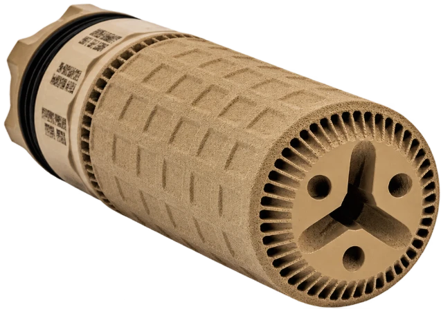 Griffin Armament suppressor, tan