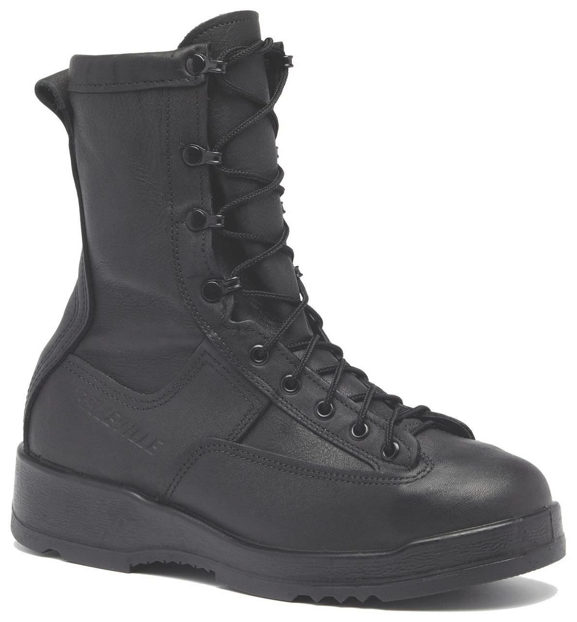 Belleville 800 ST 8" Waterproof Steel Toe Flight & Flight Deck Black Boots