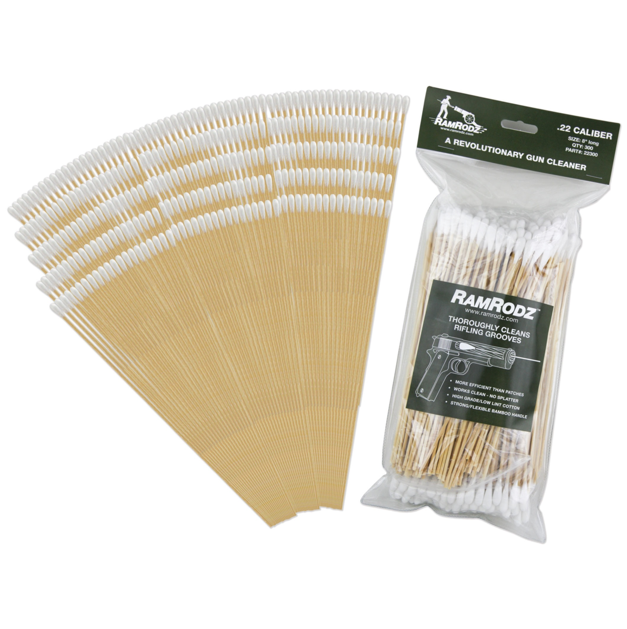 Ramrodz RamRodz Barrel & Breech Cotton Gun Cleaning Swabs - $8.96 at BOTACH 