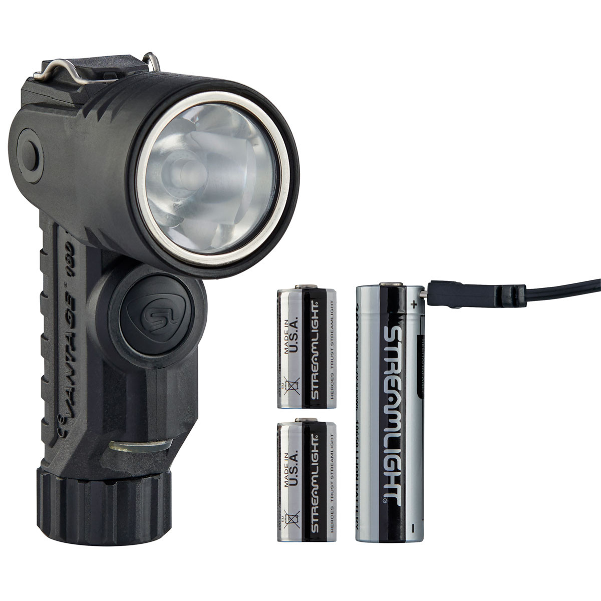 Streamlight Vantage 180 X USB Multi-Fuel Multi-Function Helmet/Right-Angle Flashlight Black