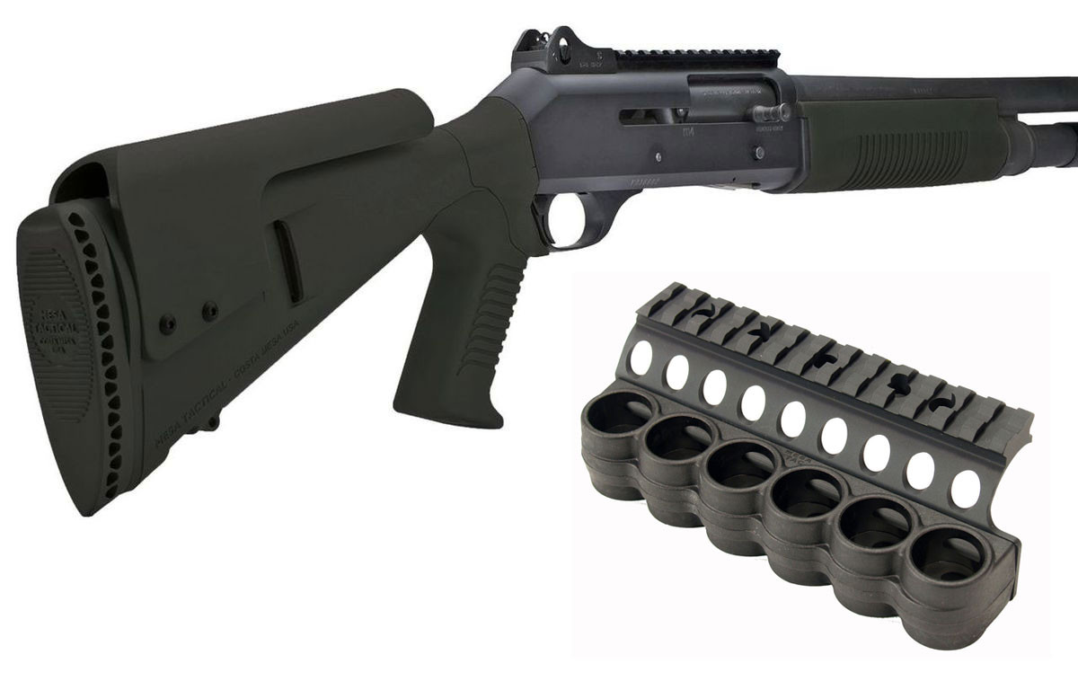 Mesa Benelli M4 Tactical Upgrade w/6rd Polymer Shell Carrier & Aluminum Top Rail