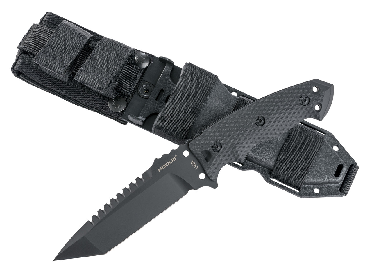 Hogue EX-F01 A2 Tool Steel Tanto 5.5" Black Fixed Blade Knives