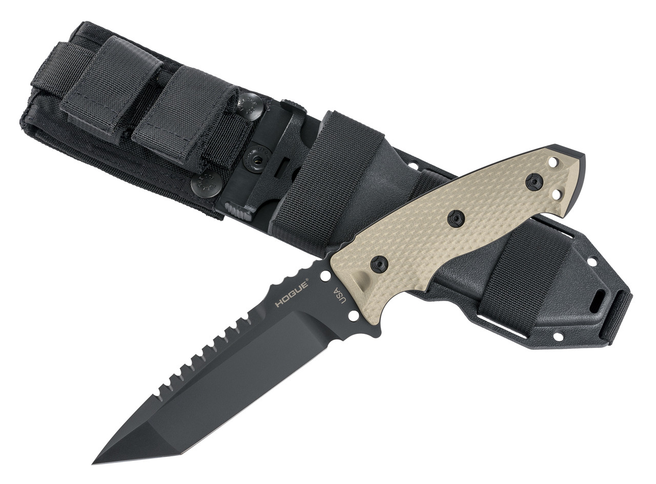 Hogue Hogue EX-F01 A2 Tool Steel Tanto 5.5" Fixed Blade Knives FDE - $203.96 at BOTACH 