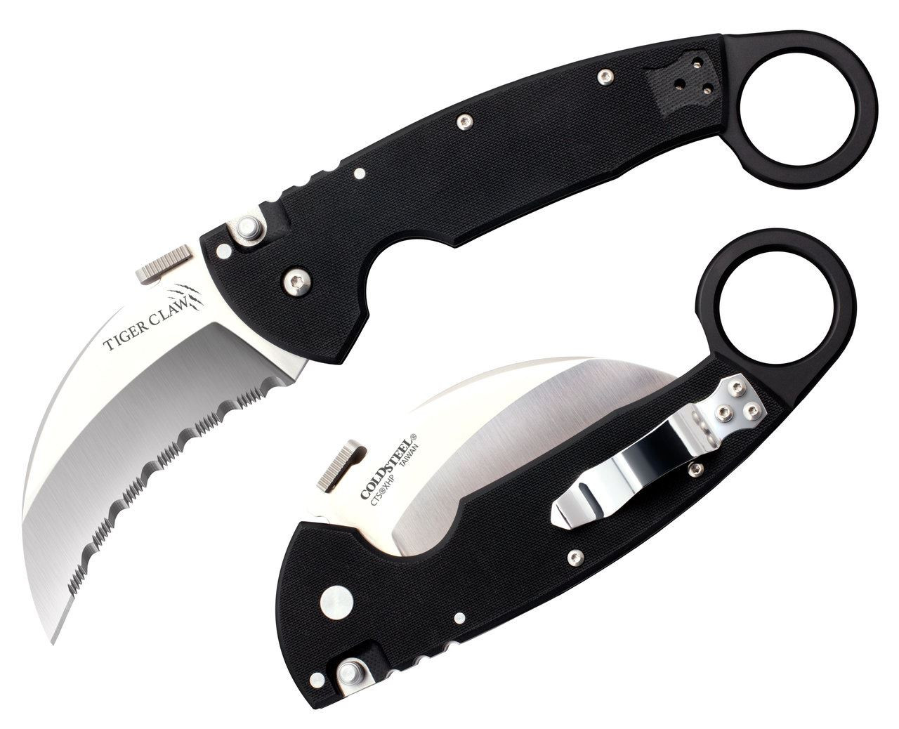 Cold Steel Tiger Claw Folding Knives Serrated Edge Blade