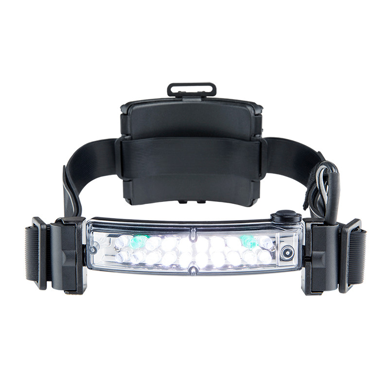 Fox Fury Command+ LoPro White & Green LED Rechargeable Headlamp/Helmet Lights