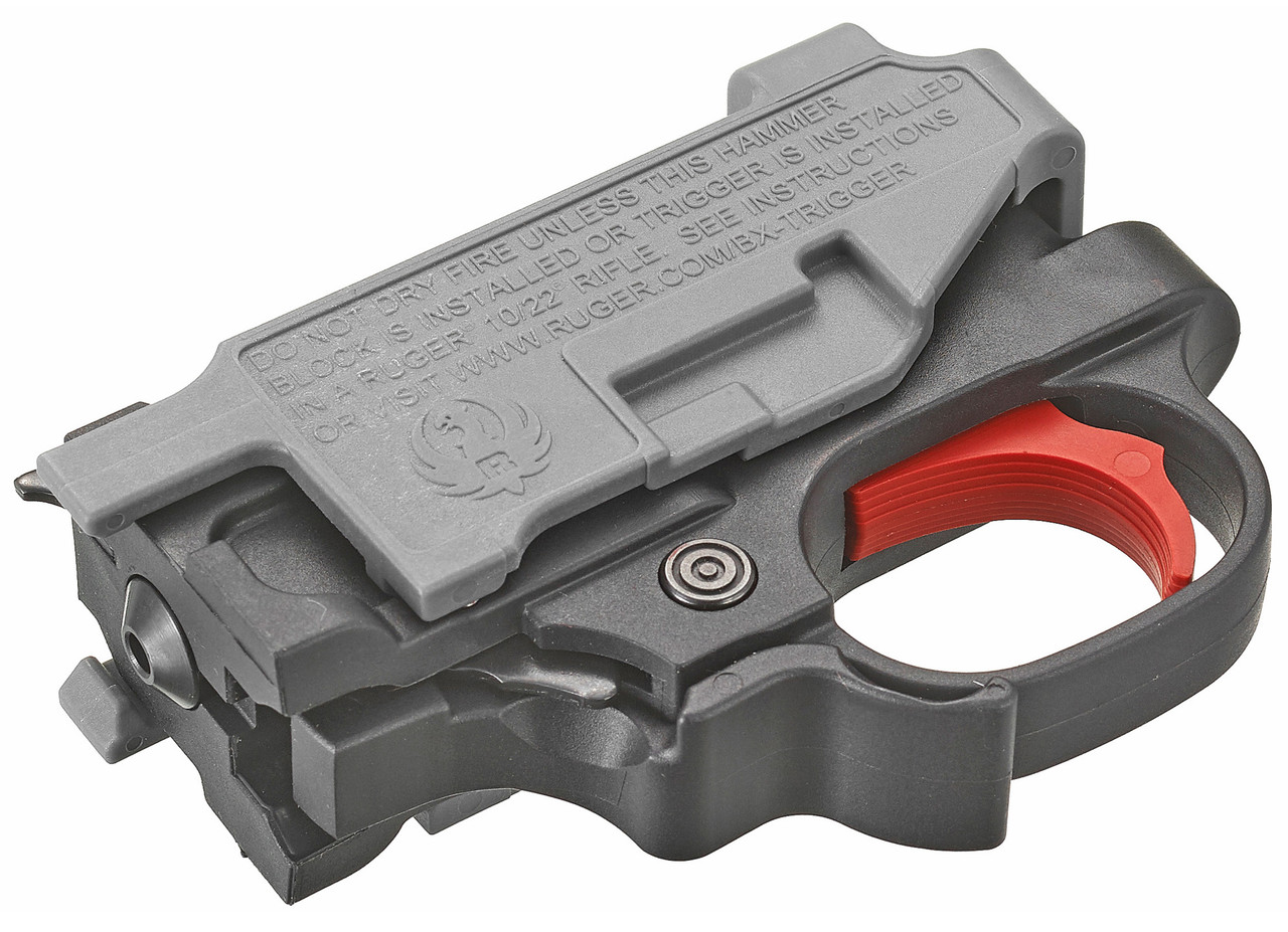 Ruger 90631 BX Trigger Ruger 10/22, 22 Charger Red Curved
