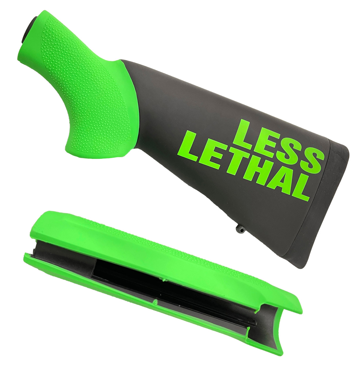 Hogue Less Lethal Florescent Green Shotgun Stock & Forend Sets Mossberg 500/590