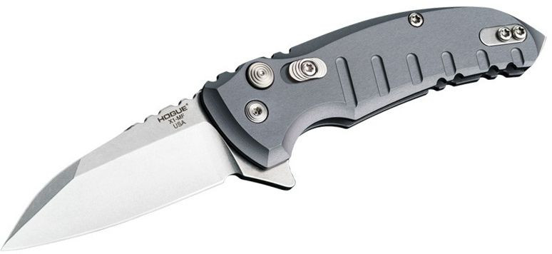 Hogue X1-Microflip Manual Flipper 2.75" Wharncliffe Blade Gray