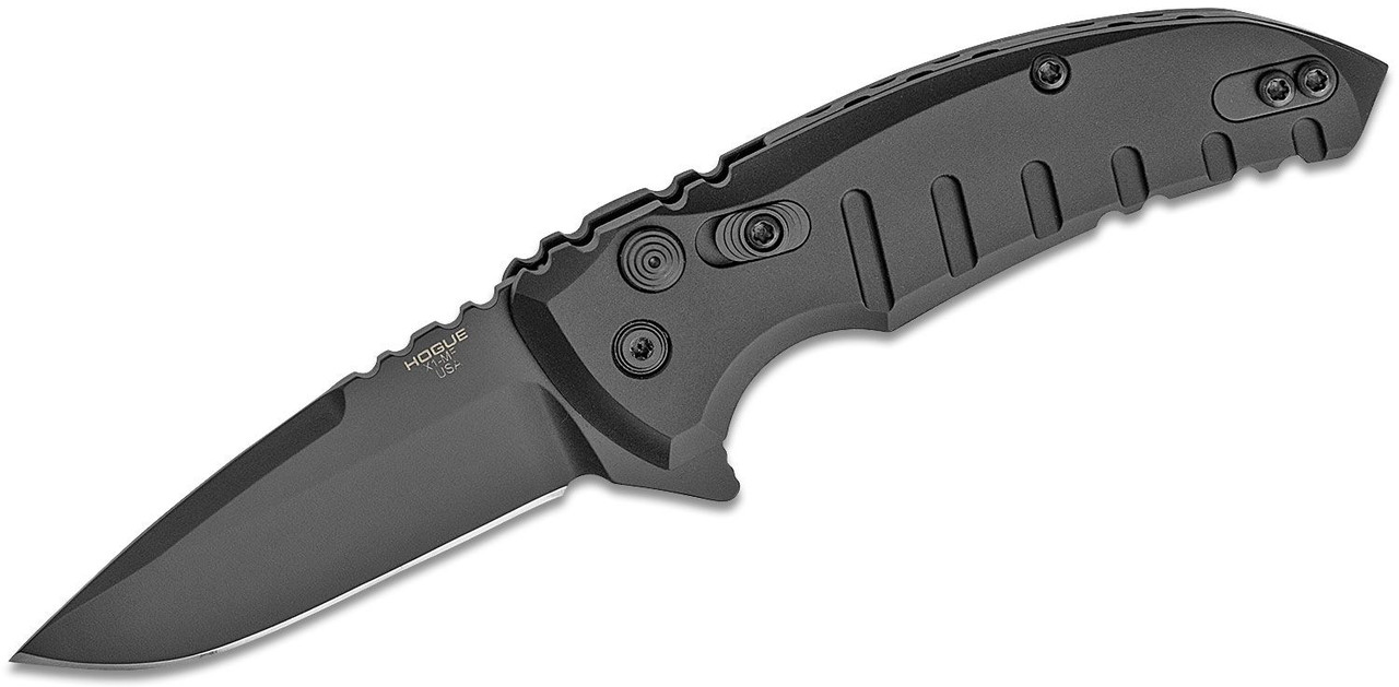 Hogue X1-Microflip Manual Flipper 2.75" Drop Point Blade Black