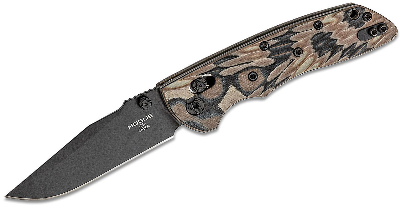 Hogue Deka Manual Folder 3.25" Dark Earth Clip Point Blade