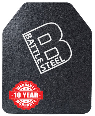 BattleSteel Level 3+ 10x12 Special Threat Armor Plates 5.56mm M855 Green Tip & M80 7.62mm Protection 4.5 lbs.
