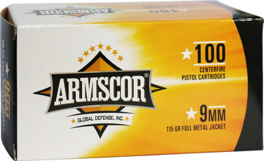 Armscor 9mm 115gr FMJ Ammunition 100rds