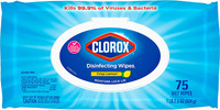 CloroxPro Disinfecting Wipes, Healthcare Cleaning and Industrial Cleaning, Clorox Disinfectant, Bleach Free Cleaning Wipes, Crisp Lemon, 75 Count (Pack of 6)