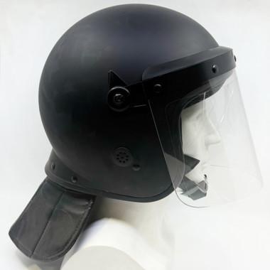 Spf Riot Control Helmet Law Enforcement Riot Control Helmet w/ Face Shield & Neck Guard, Never ...