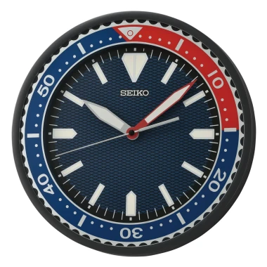 SEIKO 置時計 Seiko QXA791JLH Heritage Design Red/White/Blue Dial Wall Clock 30cm