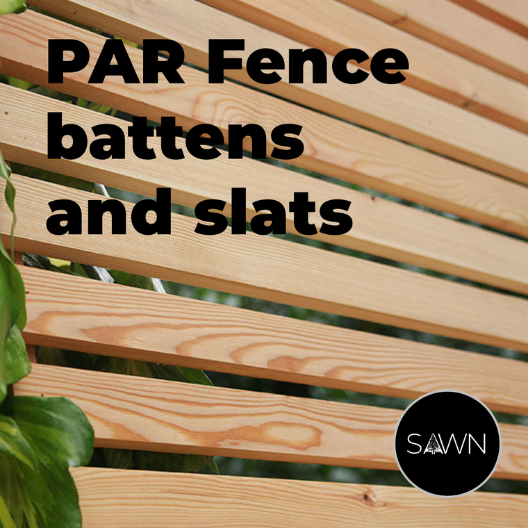 Planed fence battens larch, cedar and douglas fir