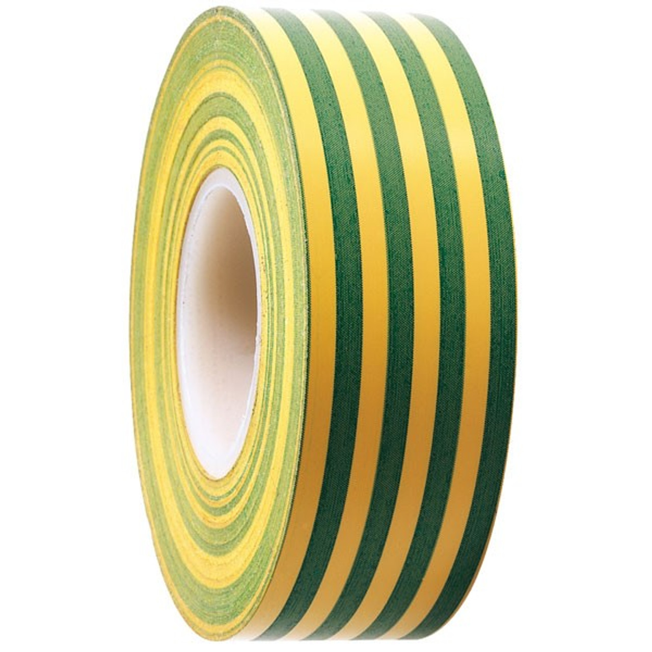 PVC Insulation Tape 18mmx20m Yellow/Green (Pack of 10)