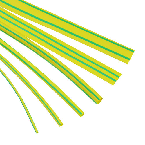 Green/Yellow Thin Wall Heatshrink 40.0mm-20.0mm 1.2m Length