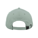 A light green classic six-panel cap with a rear adjustable strap and a small logo.