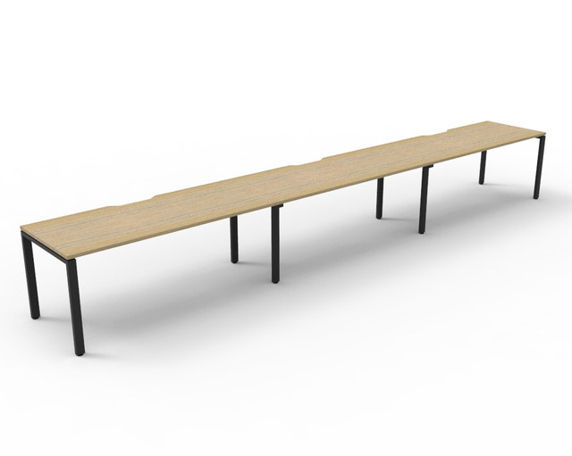 Infinity Desk Single Sided 3 Person No Screen