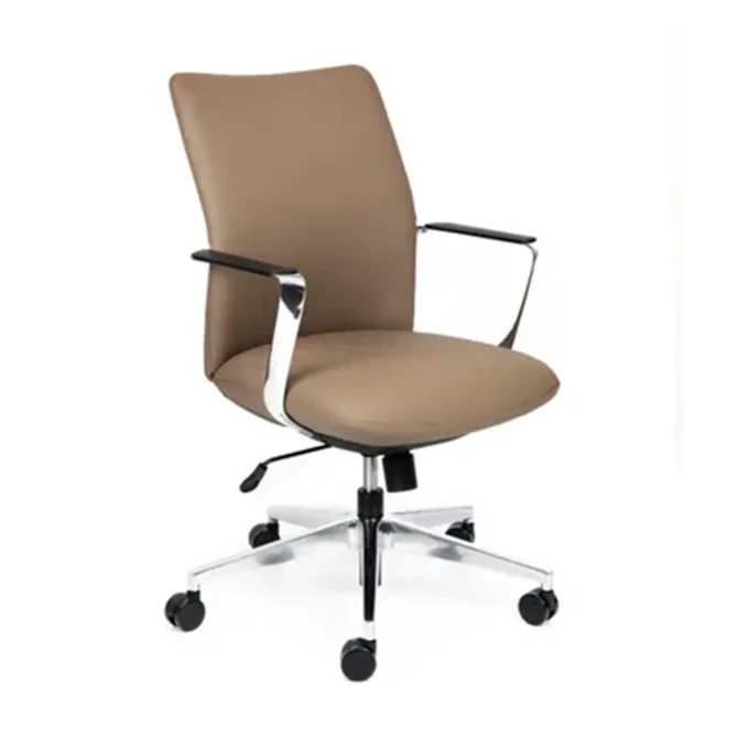 Director Mid Back Tan leather