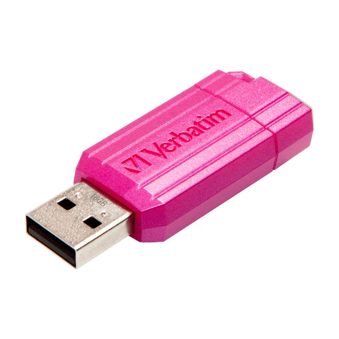Verbatim Store 'N' Go Pinstripe USB Drive 16GB Pink