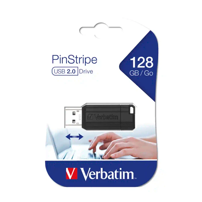 Verbatim USB Storage Device Store and Go Pinstripe 128GB