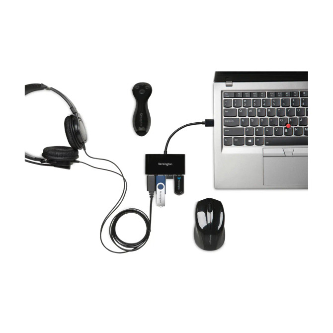 Kensington UH4000 USB 3.0 4 Port Hub Black