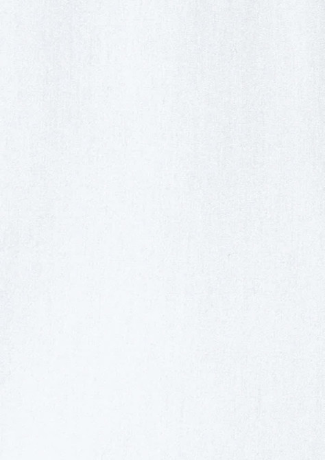 A white long sleeve button-up women's shirt with a smooth fabric texture and branding logo.